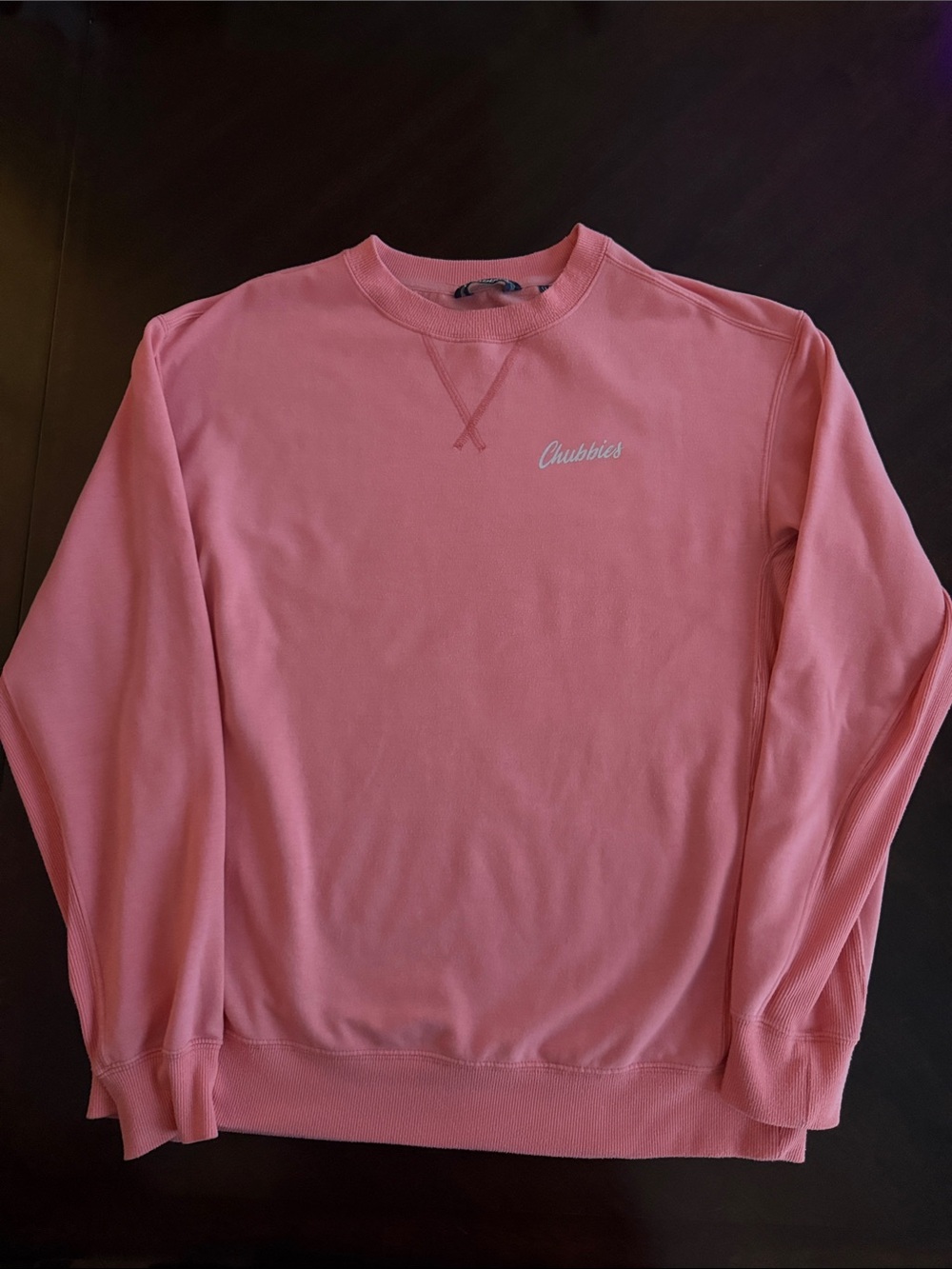 chubbies Coral Crewneck Pullover Sweatshirt